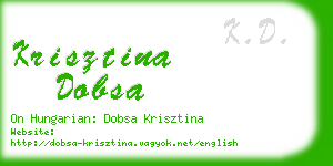 krisztina dobsa business card